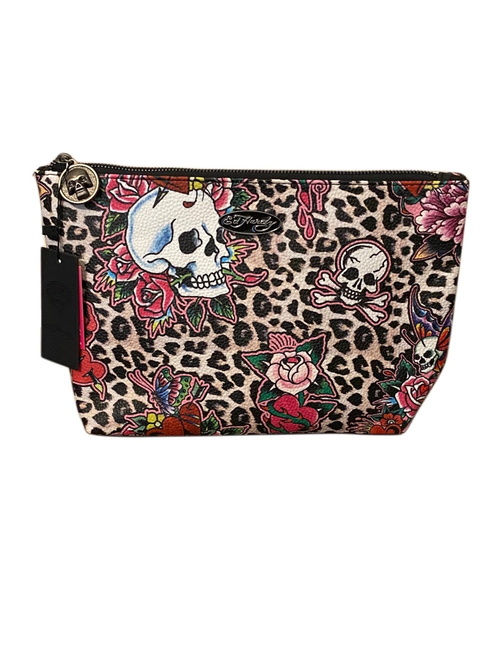 Ed Hardy Leopard Print Cosmetic Case